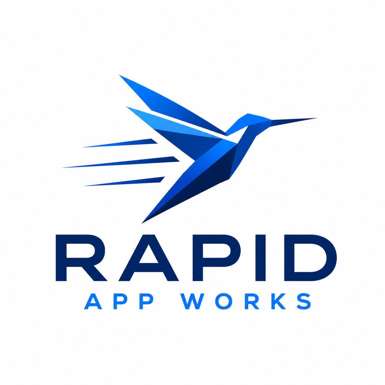 RapidAppWorks blue bird logo